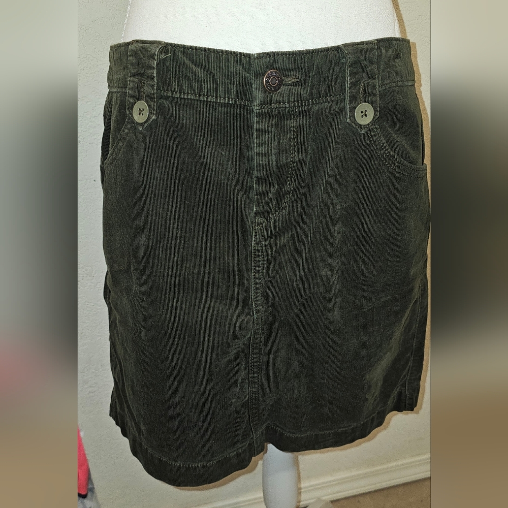 Old Navy Olive Corduroy Skirt